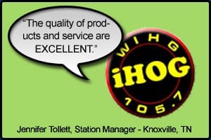 WIHG Testimonial stating "The quality of products and service are excellent" - Jennifer Tollet, Knoxville, TN